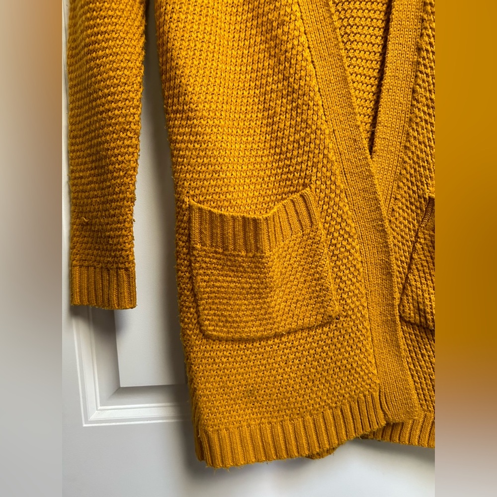 Forever 21 Crochet Cardigan in Mustard Yellow - Picture 4 of 5